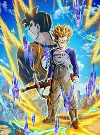 超サイヤ人トランクス(少年期)(未来)のカード絵(立ち絵)