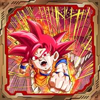 シールNo.887「神の拳」超サイヤ人ゴッド孫悟空